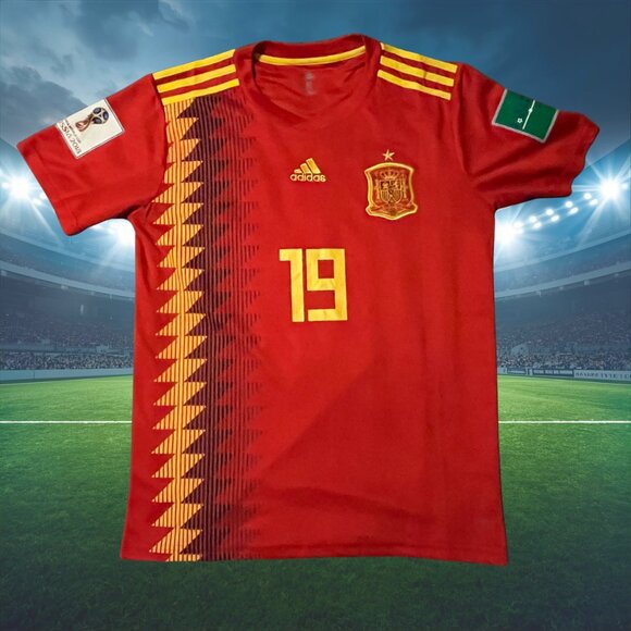 🇪🇸Adidas SPAIN 2017/18 Men's Soccer Fútbol Jersey Size M 2018 FIFA WORLD CUP! - Picture 1 of 14